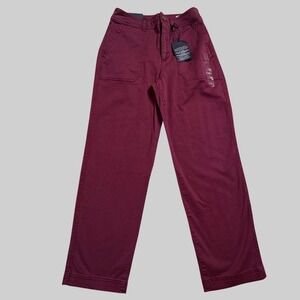 NWT‎ GAP Girlfriend Khaki Pants Women's Size 2 Burgundy Cropped BRAND NEW!